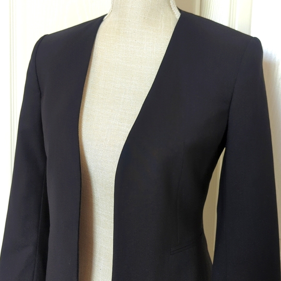 Theory Lindrayia B Admiral Crepe Women's Black Blazer Jacket - Picture 5 of 10